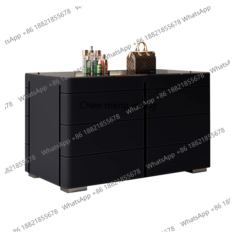 

Гардероб Шкаф на среднем острове Черный итальянский минималистский шкаф высокой цены для сухих ювелирных изделий