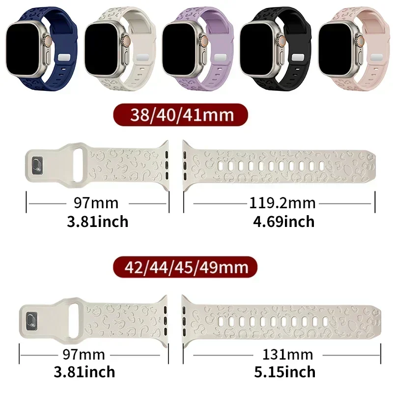 حزام منقوش ناعم لساعة أبل 8 7 6 5 4 3 SE حزام سوار لساعة IWatch Ultra 44 مللي متر 38-40 42-46 41-45 46 مللي متر 49 مللي متر