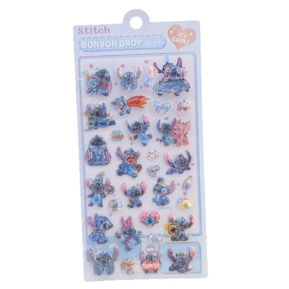 1/3 قطعة غرزة جديدة ثلاثية الأبعاد ستيريو الإغاثة الفائدة دبوس متابعة صورة كريستال ملصق الأطفال فتاة الكرتون ملصق مزخرفة #4