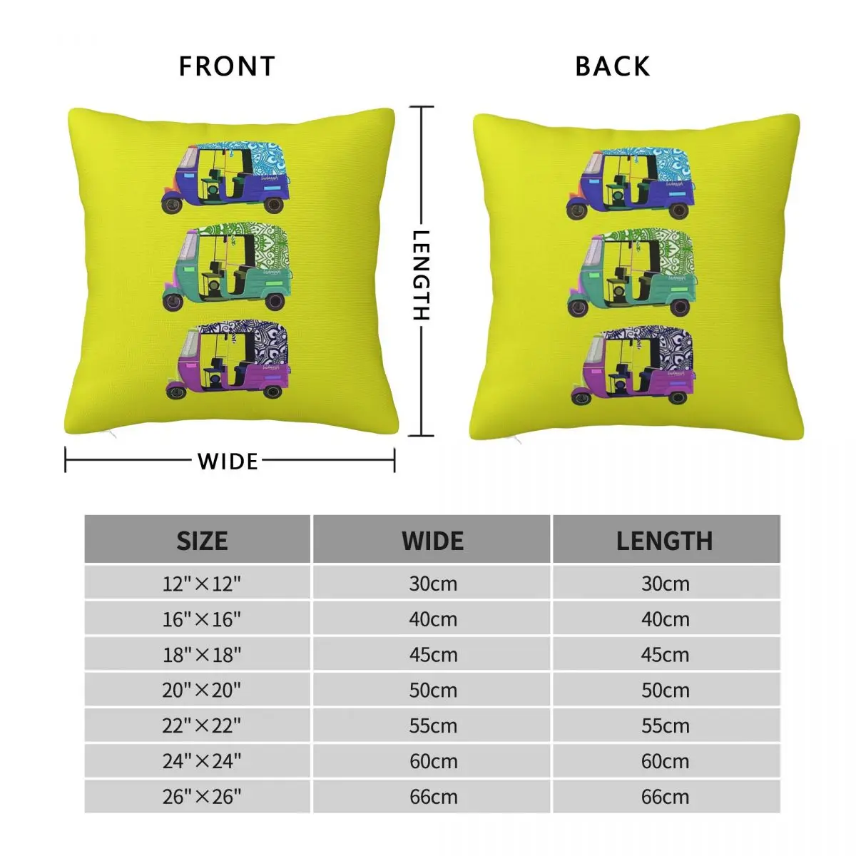 Rickshaw Suhenna Creations Square Pillowcase Polyester Linen Velvet Printed Decorative Throw Pillow Sofa Seater Cushion Cover