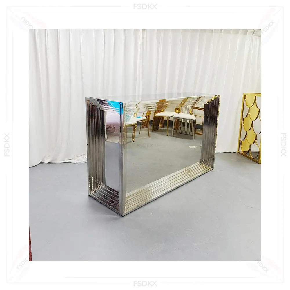 Wedding Party Table Stainless Steel Gold Silver Outdoor Tables for Wedding Decoration