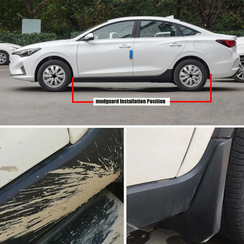 TONLINKER Car Mudguard For Changan Eado EV Sedan 2022 2023-Present Mudguards Splash Guards Front Rear Fender Mudflaps Accessorie