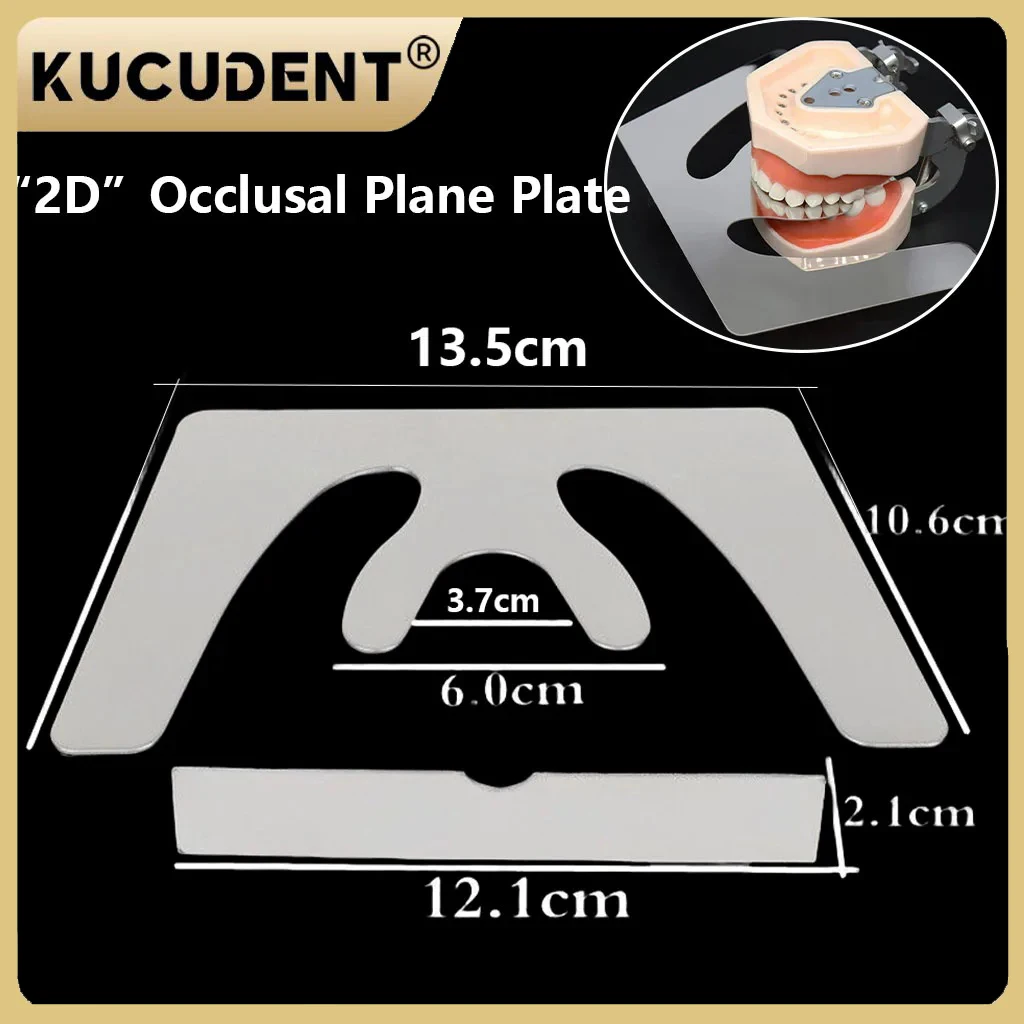 1Pc Dental Occlusal Maxillary Casting Jaw Fox Plane Plate Autoclavable Stainless Steel 2D Dentistry Lab Orthodontic Supplies