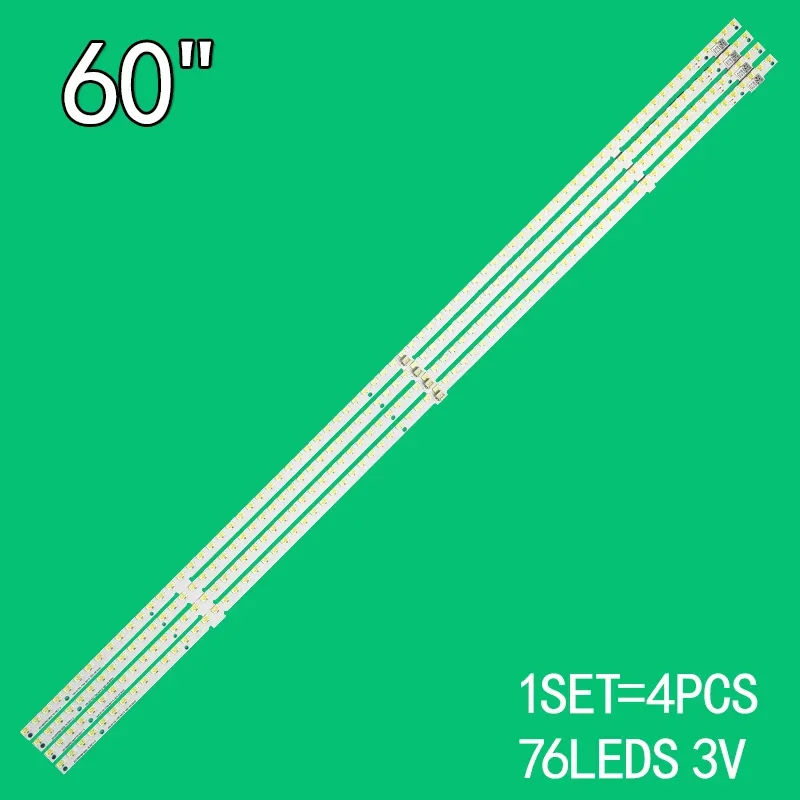 

4pcs LED Backlight strip 76 lamp For SHARP 60'' TV 2013SSP60 5630 76 REV1.0 LC-60LE755U LC-60LE757U LC-60C7500U LC-60LE857U