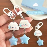 Bag Accessories Cute Cloud Keychain Car Key Accessories Funny Cloud Creative Schoolbag Pendant Ornament Gift Cartoon Hangings