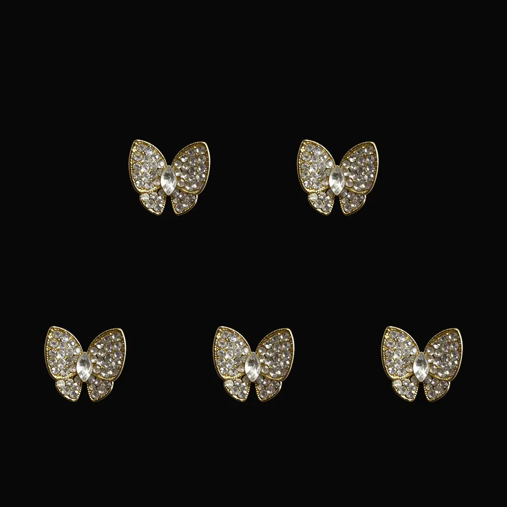

Fashion metal butterfly diamond buttons, suitable for clothing jackets suits women's decorative buttons and sewing accessories