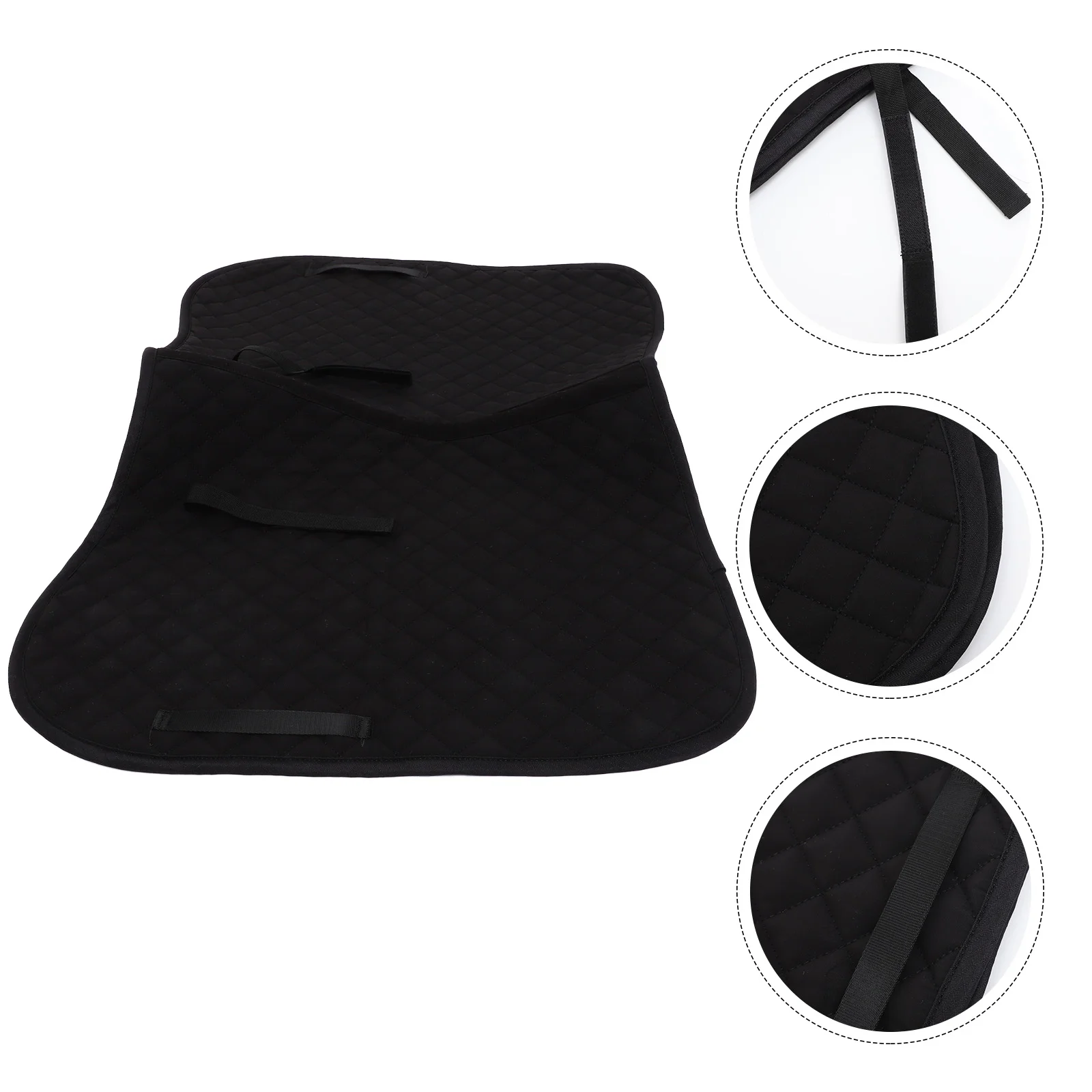 Horse Saddle Pad Pads Western Back Cover Saddles Comfortable Seat Black Cushion