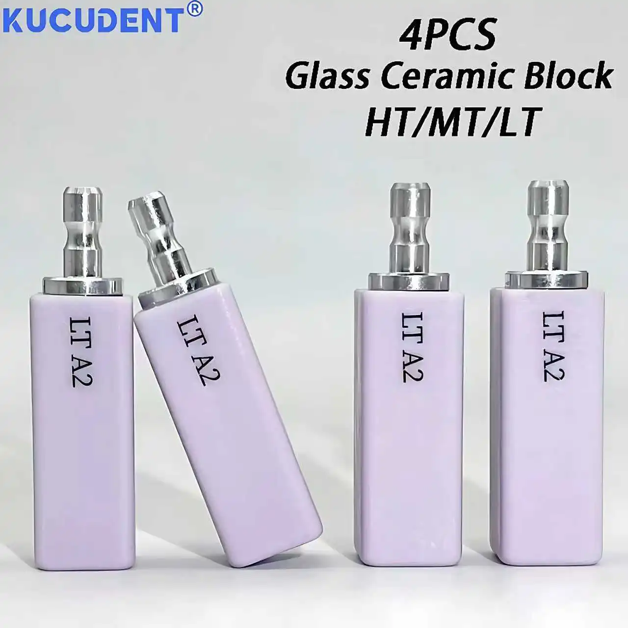 

4 Pcs/Box Dental Lithium Disilicate B40 Glass Ceramic Blocks HT/LT/MT for Sirona Cerec CAD CAM Dentistry Veneer Lab Materials