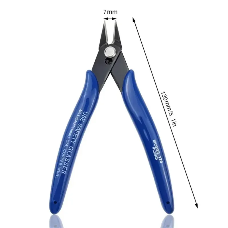 5 Inch Diagonal Pliers Carbon Steel Wire Cutters Micro Flush Cutter for Soft Copper Jewelry Electronics DIY