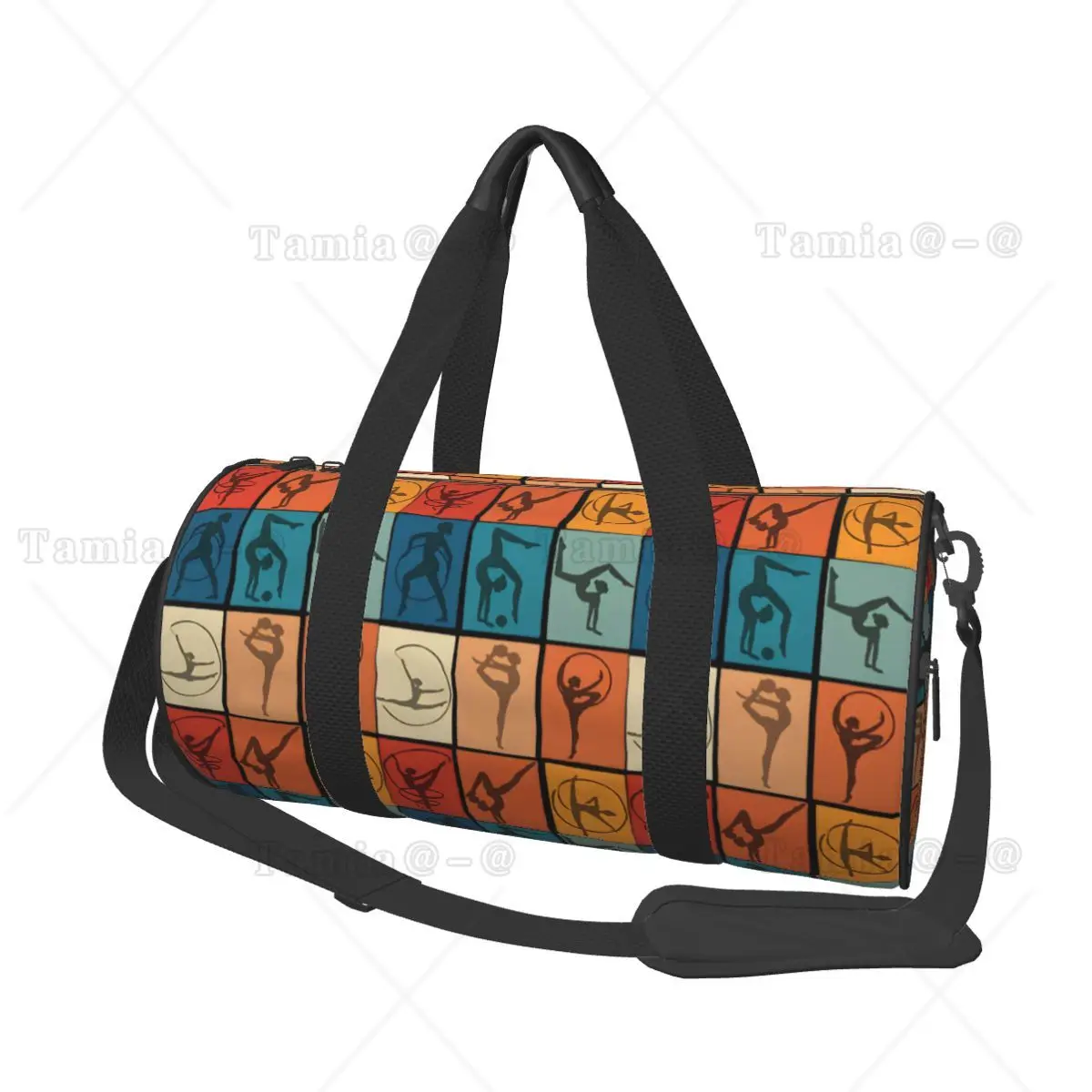 Acrobatic Gymnastics Girl Sport Bags Different Poses Gymnast Lover Large Capacity Gym Bag Men Women Colorful Fitness Bag