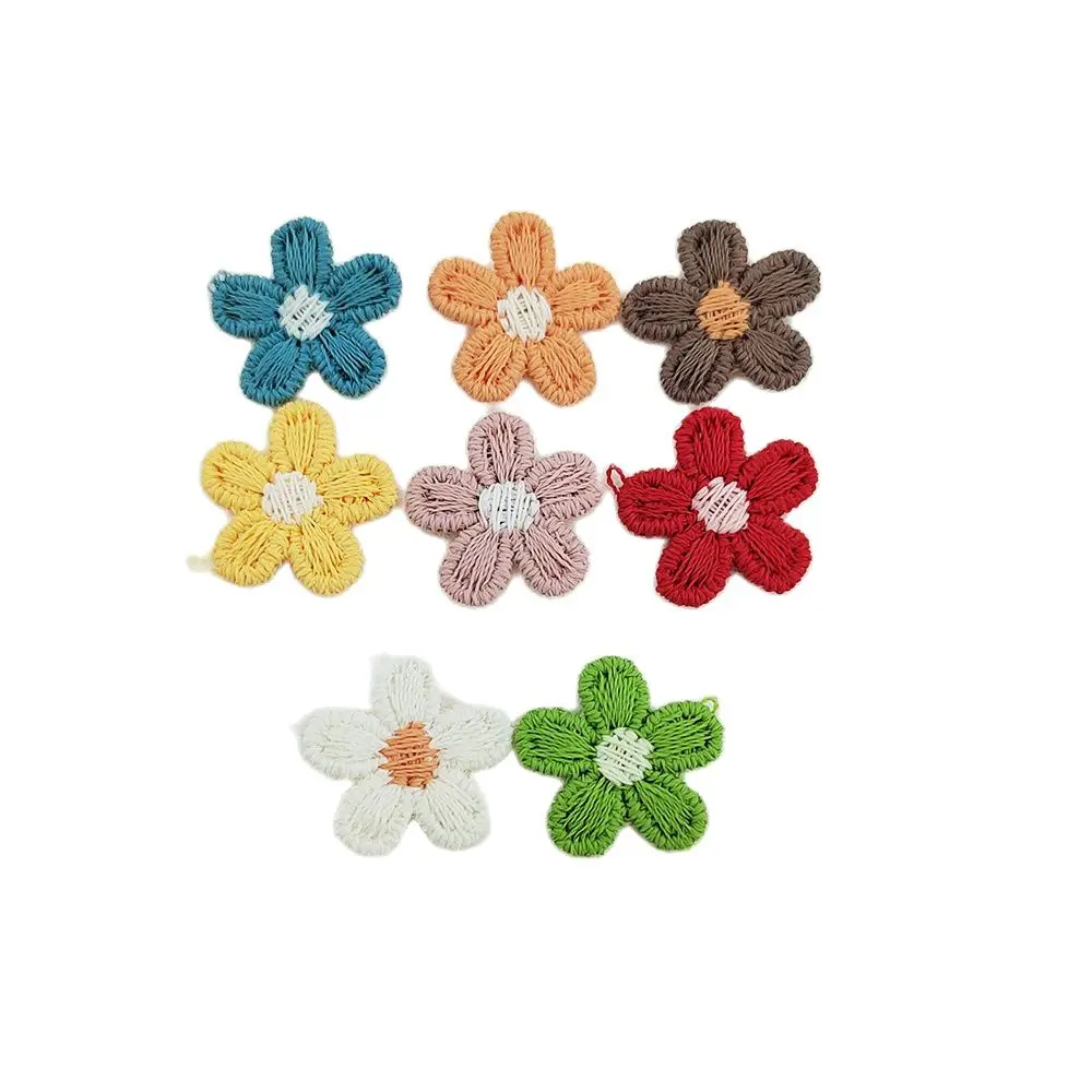 Mini-Häkelapplikationen in Form von fünfblättrigen Blumen, zum Selbermachen von Hüten und Kleidungsstücken, Nähzubehör, zur Dekoration von Kopfbedeckungen, zum Aufkleben, 15 mm, 80 Stück pro Packung. – Detail 10