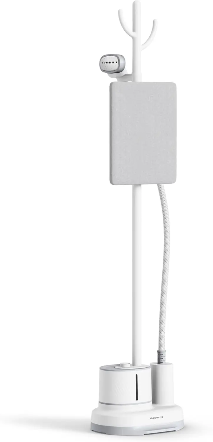 

Отпариватель для одежды с гладильной доской, домашний паровой отпариватель, полноразмерный отпариватель из нержавеющей стали, резервуар для воды 47,33 унции, вешалка для