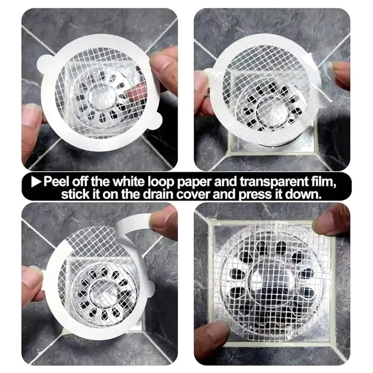 150Pcs Disposable Floor Hair Drain Catcher Mesh Bathroom Drain Anti Blocking Anti Odor Home Sink Filter Gauze Mesh