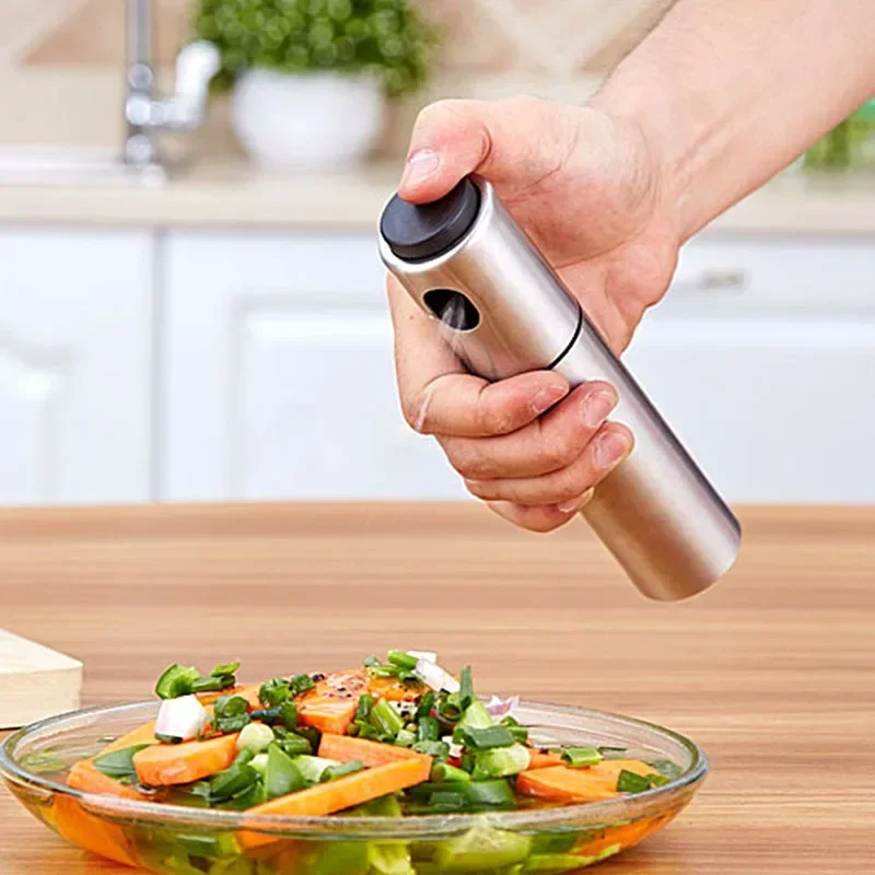 Stainless Steel Oil Sprayer Kitchen Accessories Olive Pump Spray Bottle Oil Sprayer Pot Cooking Tool Sets Kitchen Gadgets Tools