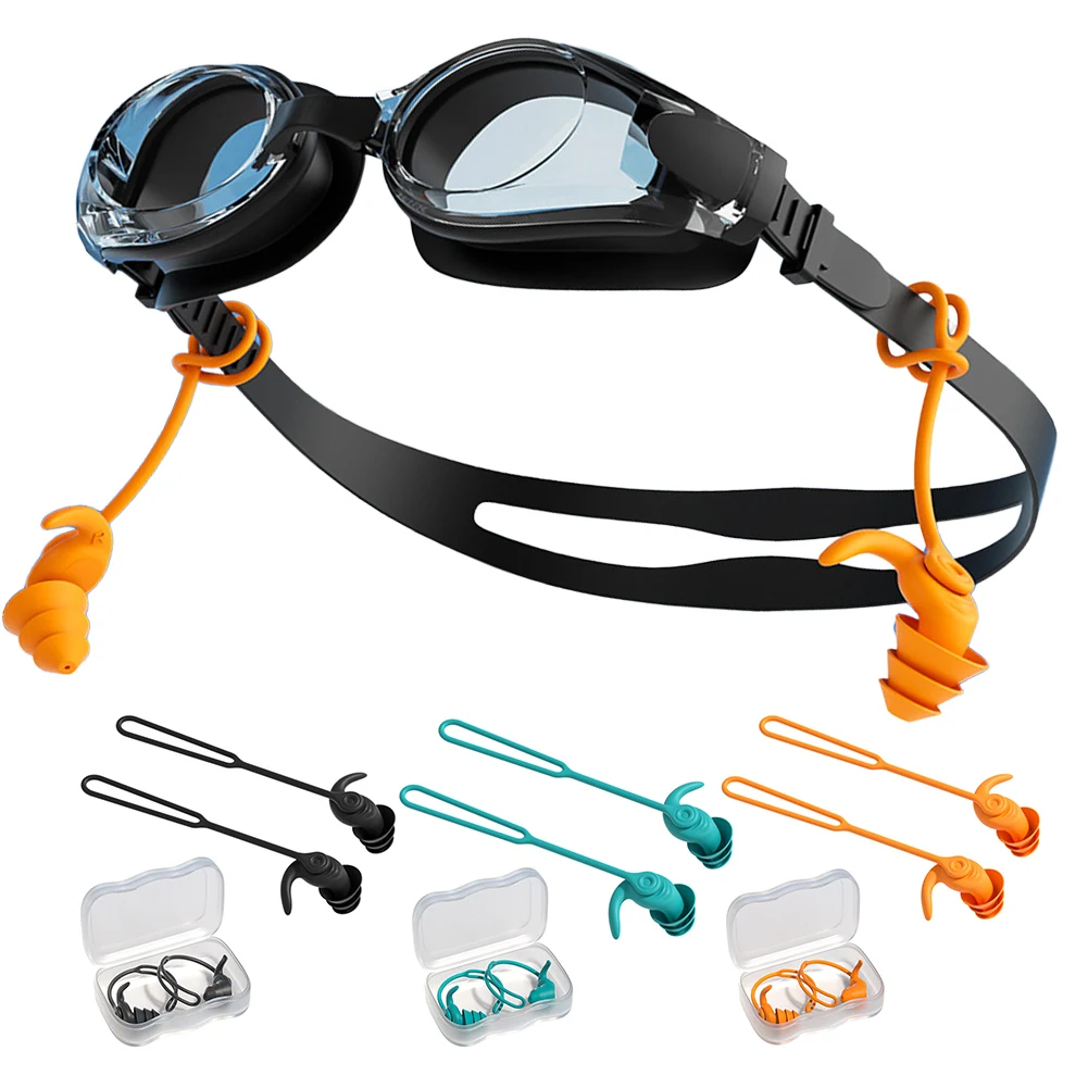 Силиконовые беруши для защиты ушей, звукоизоляция, 3-слойные противошумные беруши, моющиеся беруши для плавания, душа