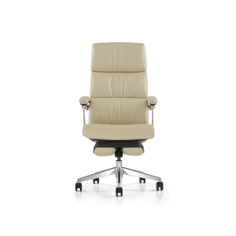 Ergonomic Luxury High Back Reclining Office Chair Modern Luxury Executive Lift Feature Genuine Leather for Conference Use CEO