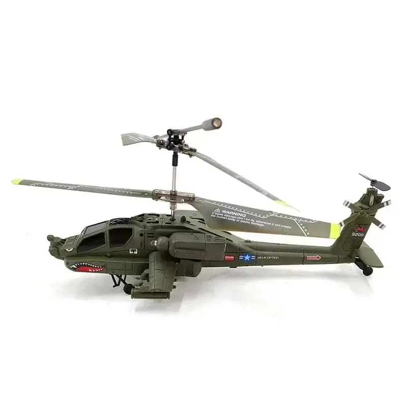 2024 New Product 20cm Simulated Apache Attack Double Paddle Remote Control Helicopter Electric Plane Toy Children'S Gift