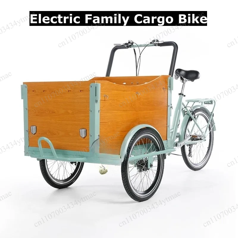 3 Wheel European Style Cargo Bike Disc Brake Family Bicycle for Kids Transport