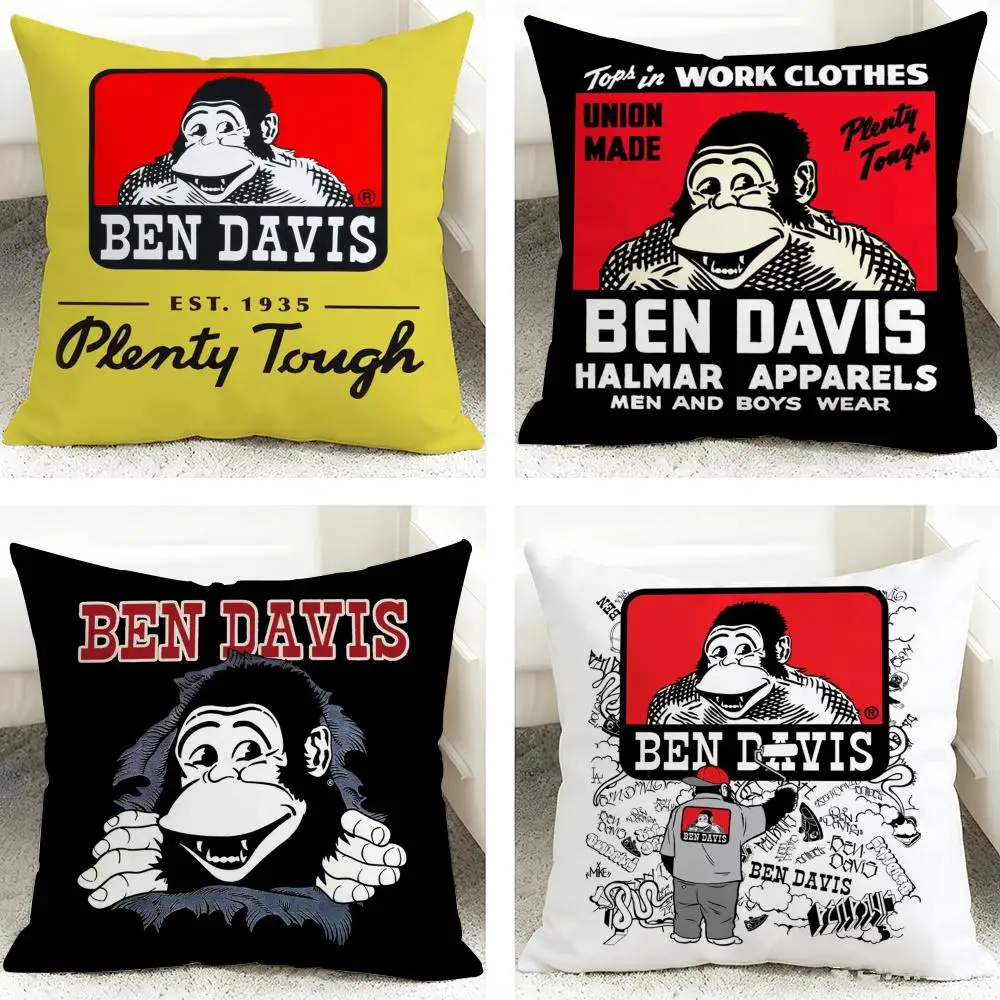 Luxury B-Ben D-Davis Cushion Cover 40x40cm Square Decorative Sofa Cushion Cover Bedroom Living Room Home Decor Gift