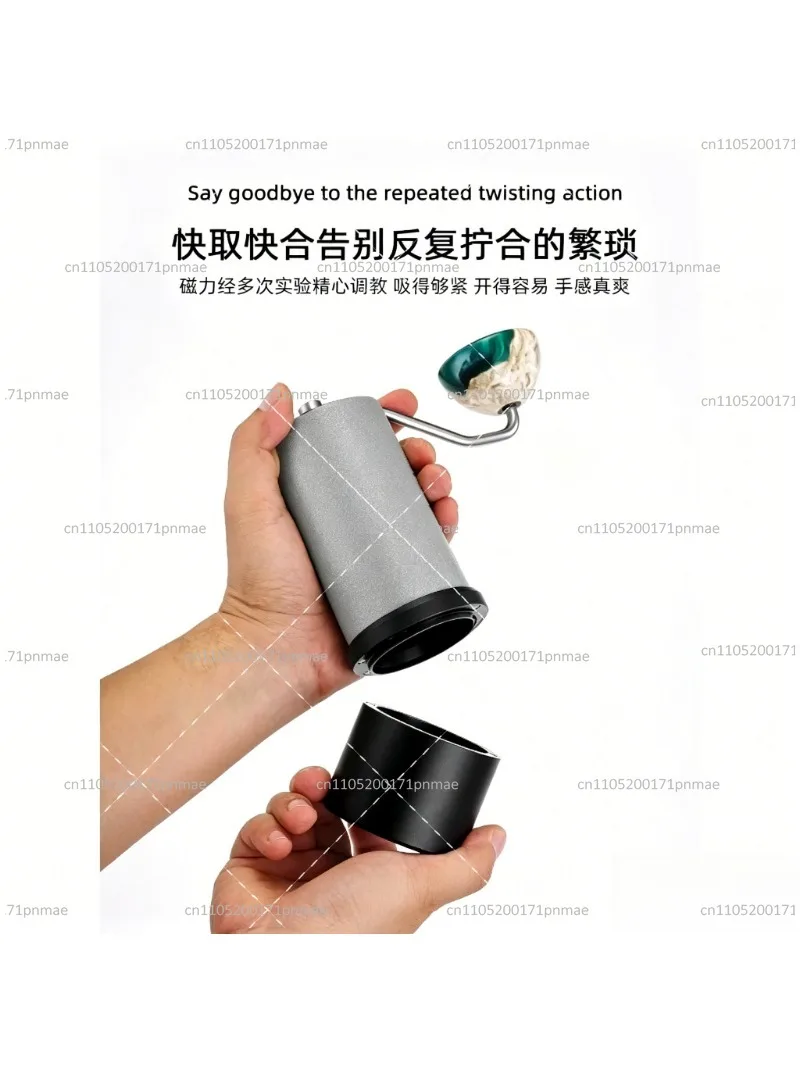 Commander C40c60 Hand Crank Coffee Bean Grinder with Aluminum Alloy Powder Cup and Can