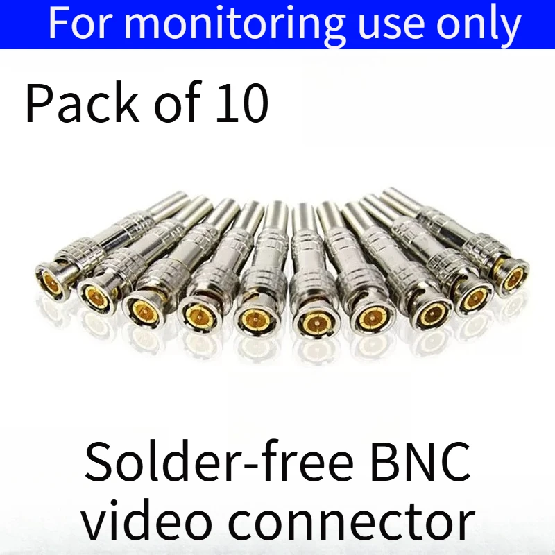 Pure Copper BNC Q9 Connector for 75-3 75-4 75-5 Coaxial Cable CCTV Security Camera Video Terminal