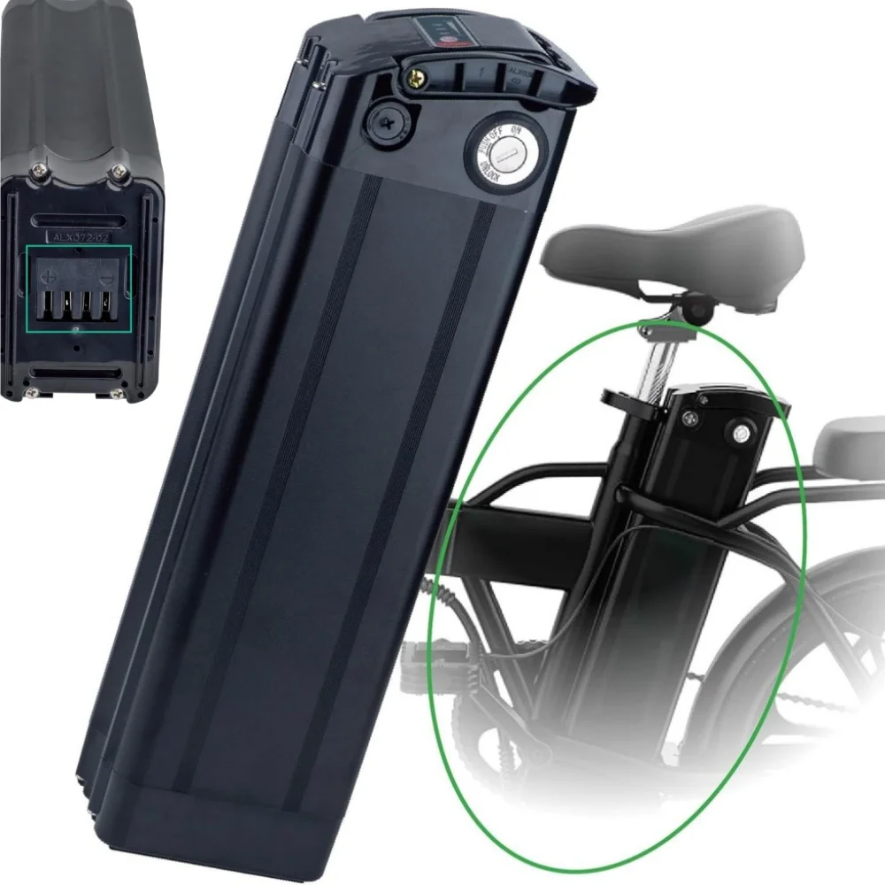 

36V/48V Silverfish Battery 12Ah/15Ah/17Ah/20Ah Lithium Battery for Bafang 250W~1000W Motor Bike with 2A Charger.
