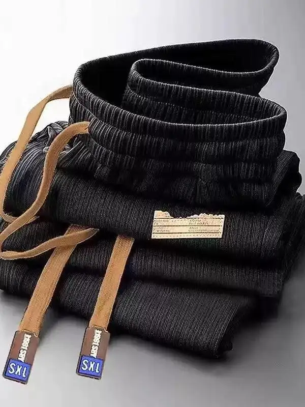Loose Straight Leg Ice Silk Sports Pants for Men Summer Casual Long Trousers Big Size Comfortable Breathable Quick Dry