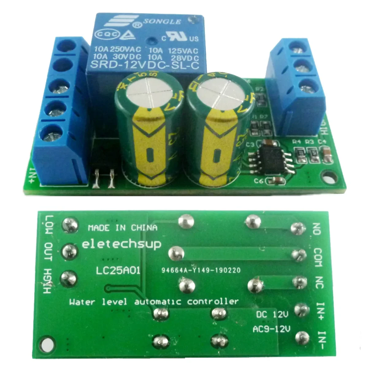 LC25A01 12V automatyczny kontroler poziomu wody przełącznik czujnika cieczy zawór elektromagnetyczny pompa silnika automatyczne sterowanie tablica