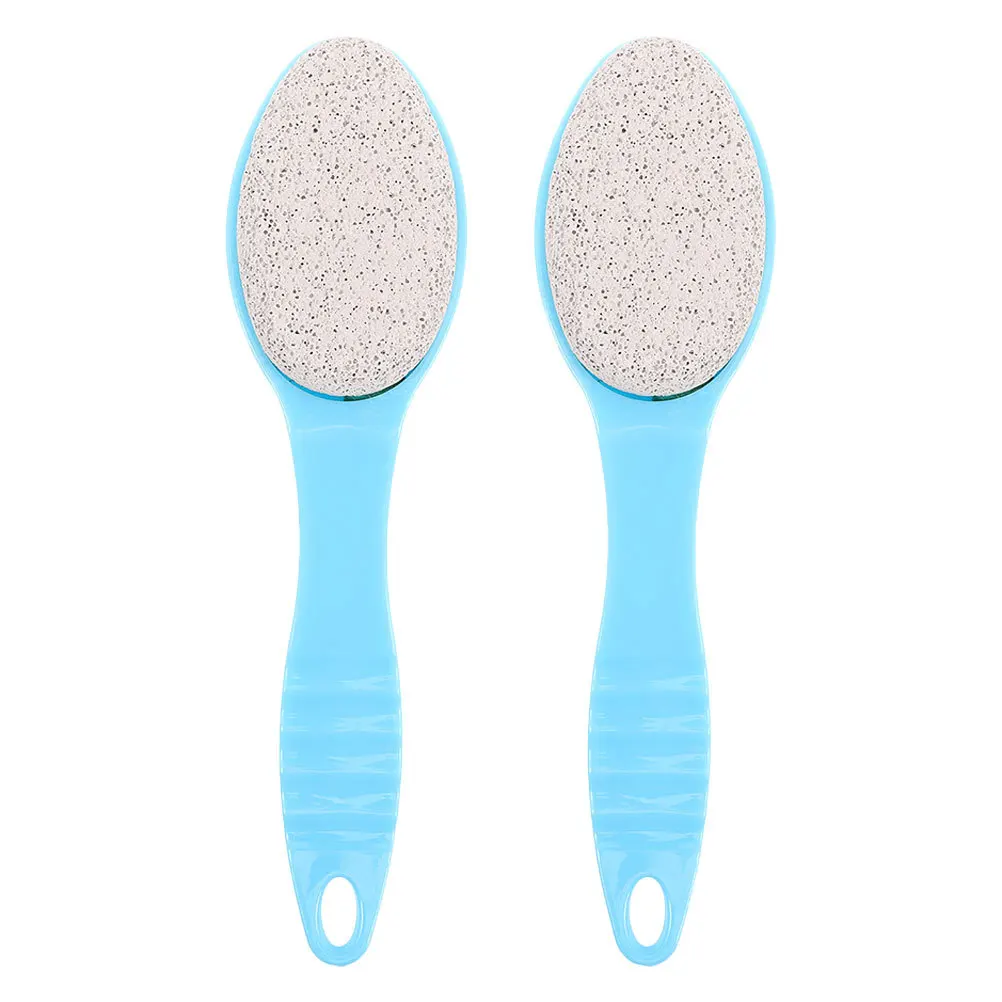 

2Pcs Foot File for Dead Skin Removal Double Sided Exfoliator with Pumice Stone and Brush Foot Scrubber Pedicure Tool Home Spa