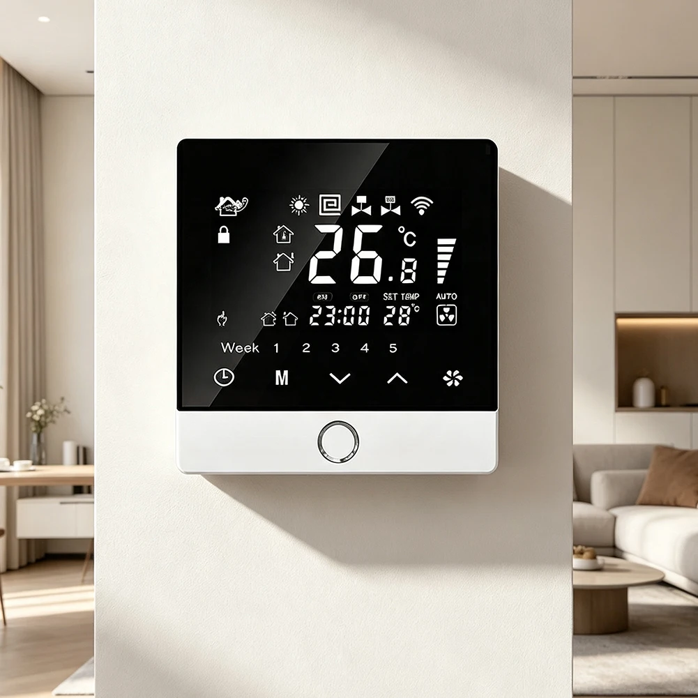 Smart WiFi App Controlled Programmable Thermostat Temperature Regulator For Household Central Air Conditioning Indoor Room