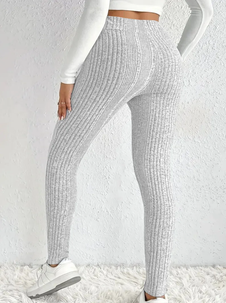 Autumn new sexy slim fit fashionable casual striped thread tight pants bodybuilding pants
