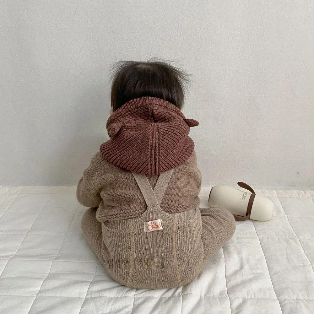 جديد لطيف عيون كبيرة البلوز قبعة دافئة يندبروف سدادات حماية الأذن قبعة Coldproof أفخم الرضع محبوك قبعة الخريف والشتاء