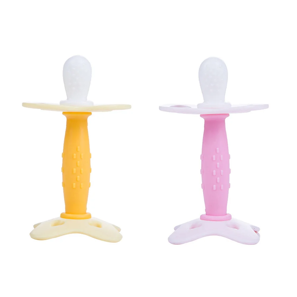 

Baby Teether Soothing Durable Safe Molar Tool For Infants Newborns Yellow Chewing Ring Anti-Choking Color Sensory Teeth Growth