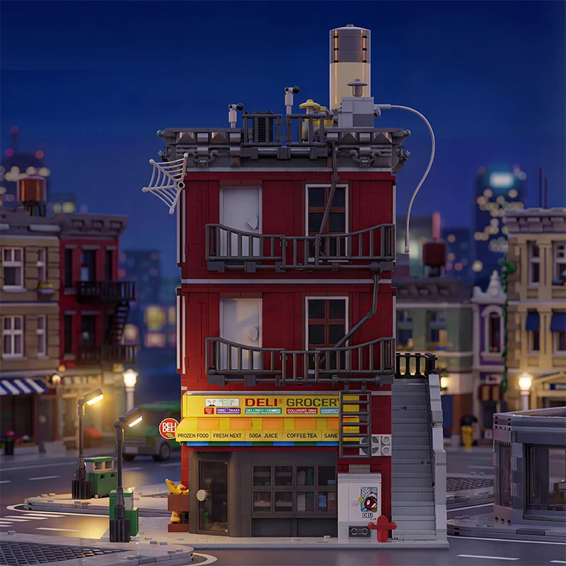 Spider Deli Apartment Building Blocks With 11 Figures Films Hero Classic City Modular Assembly Model Kit Creative Gift 3559PCS view 2