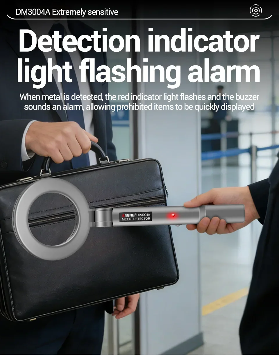 ANENG DM3005B/DM3004A Handgehaltener Metalldetektor mit Dualmodus-Alarm für Sicherheitskontrollen, Schatzsuche, Outdoor-Inspektion, Universell Einsetzbar – Detail 16