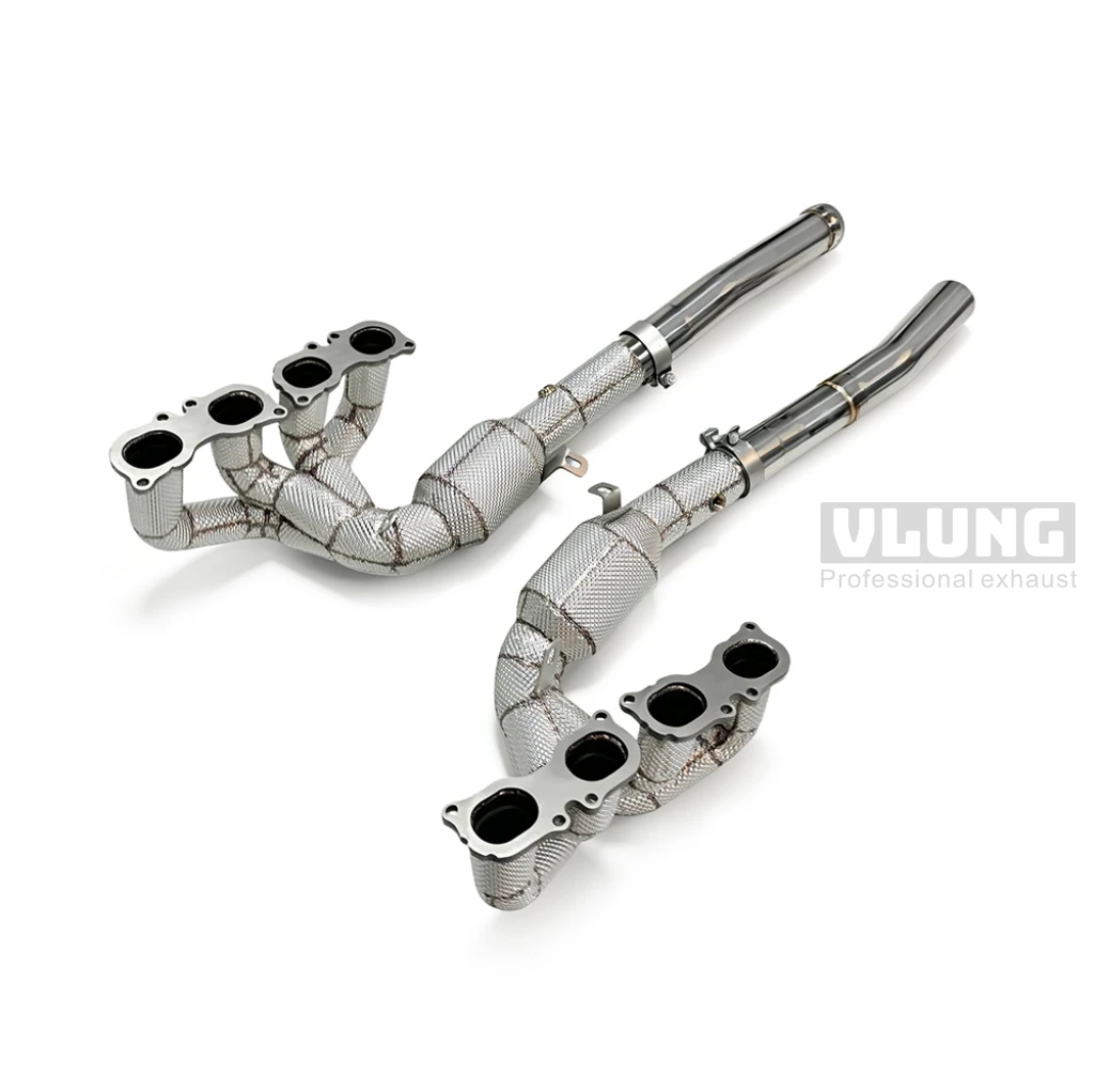 Stainless Steel Free‑Flowing Performance Exhaust Manifold Fit for Mercedes Benz SLS63 AMG 6.2L Racing Tuning Auto Parts