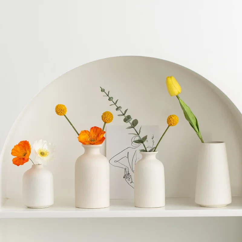 

Instagrammable Ceramic Vase, Dried Flower Arrangement for Scandinavian Living Room Tabletop Decor