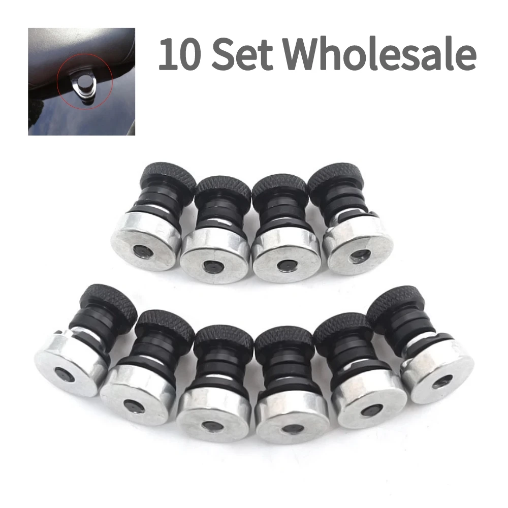 10x6mm Rear Fender Seat Bolt Screw Mount Nut Black Knurled For Harley XL 883 1200 Dyna Bob Touring Softail VRSC V-rod Wholesale