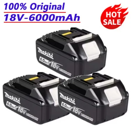 

100% original Makita 18V 6.0Ah rechargeable battery, suitable for Makita BL1830 BL1830B BL1840 BL1840 electric tool battery