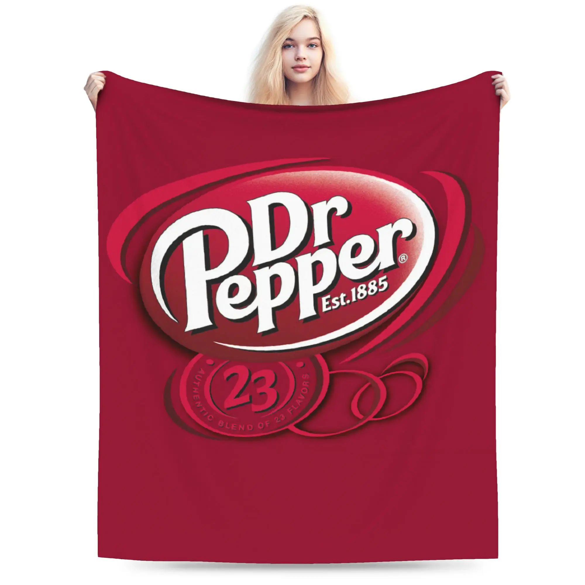 Custom Sofa Fleece Unique Peppers Print Throw Blanket Warm Flannel Vintage Dr. Soda Est Blankets for Bedding Home Couch Quilt
