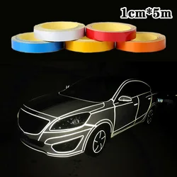 Car Reflective Stickers Motorcycle Bicycle Reflector Safety Warning Rim Decal Tape Car Accessories 5 Colors Car Decoration