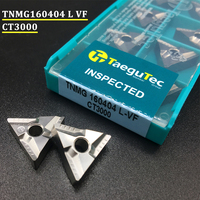 10PCS TNMG160404 L VF CT3000 External Turning Tool Cermet Grade TNMG Left Carbide Inserts Lathe Cutter Tools Turning Insert