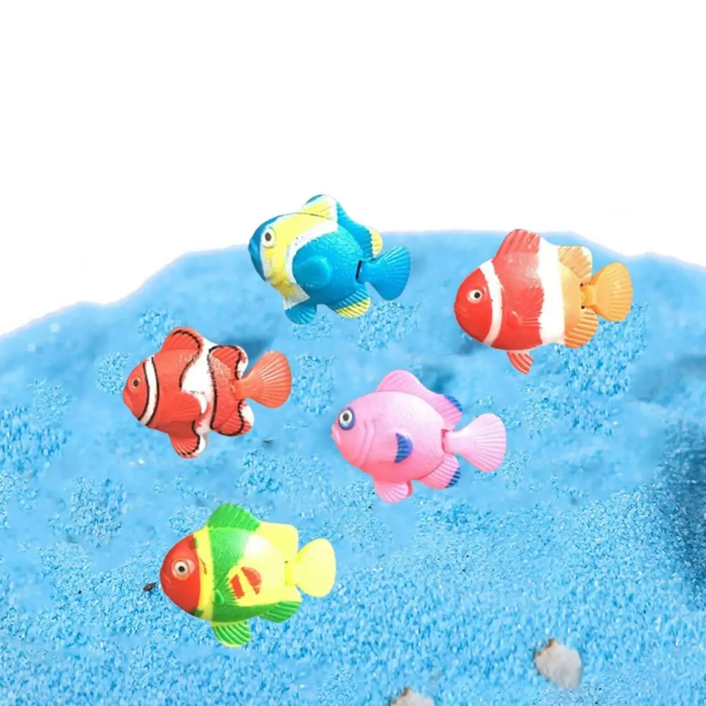 5 قطعة المزخرفة الاصطناعية كلوونفيش البلاستيك لون عشوائي الأسماك العائمة محاكاة المحيط الأسماك الاستوائية حوض السمك