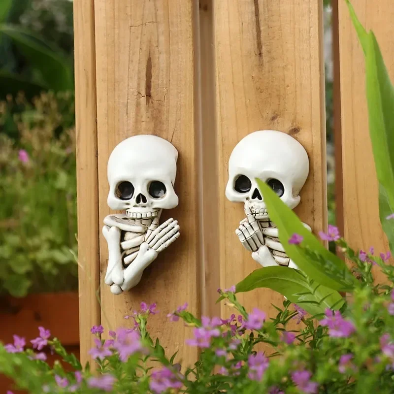 Halloween Ghost Head & Skull Switch Decals Resin Wall Stickers Spooky Room Home Party Decor Creative Holiday Gift Wall Sticker