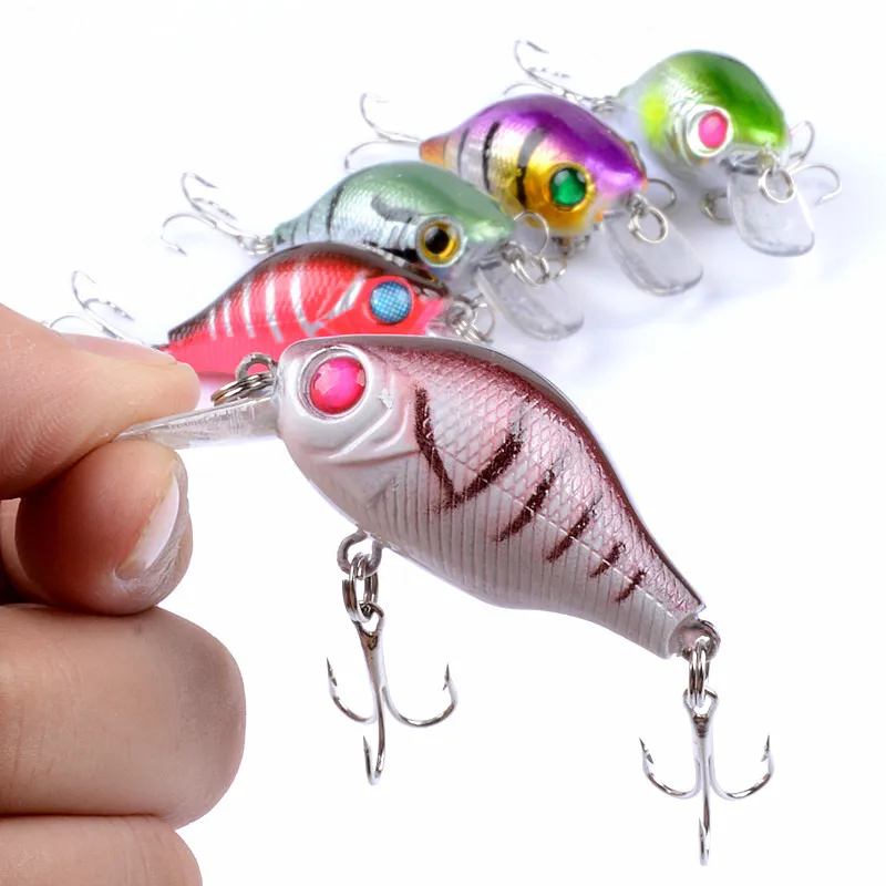 

Mini Floating Artificial Bait, Bionic Crank, Little Fat Lure, Fishing Wobbler BAITS, 5.5cm, 8.4G, 5 Colors per Bag