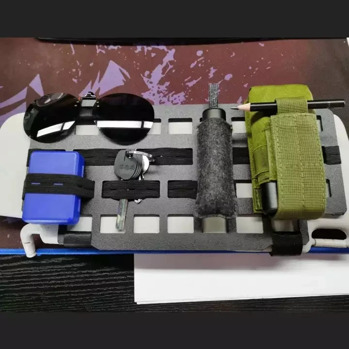 300*140*3mm Tactische Riem Zonneklep Organizer Voertuig Molle Raster Auto Opknoping Board Frame Auto-interieur decoratie Opslag