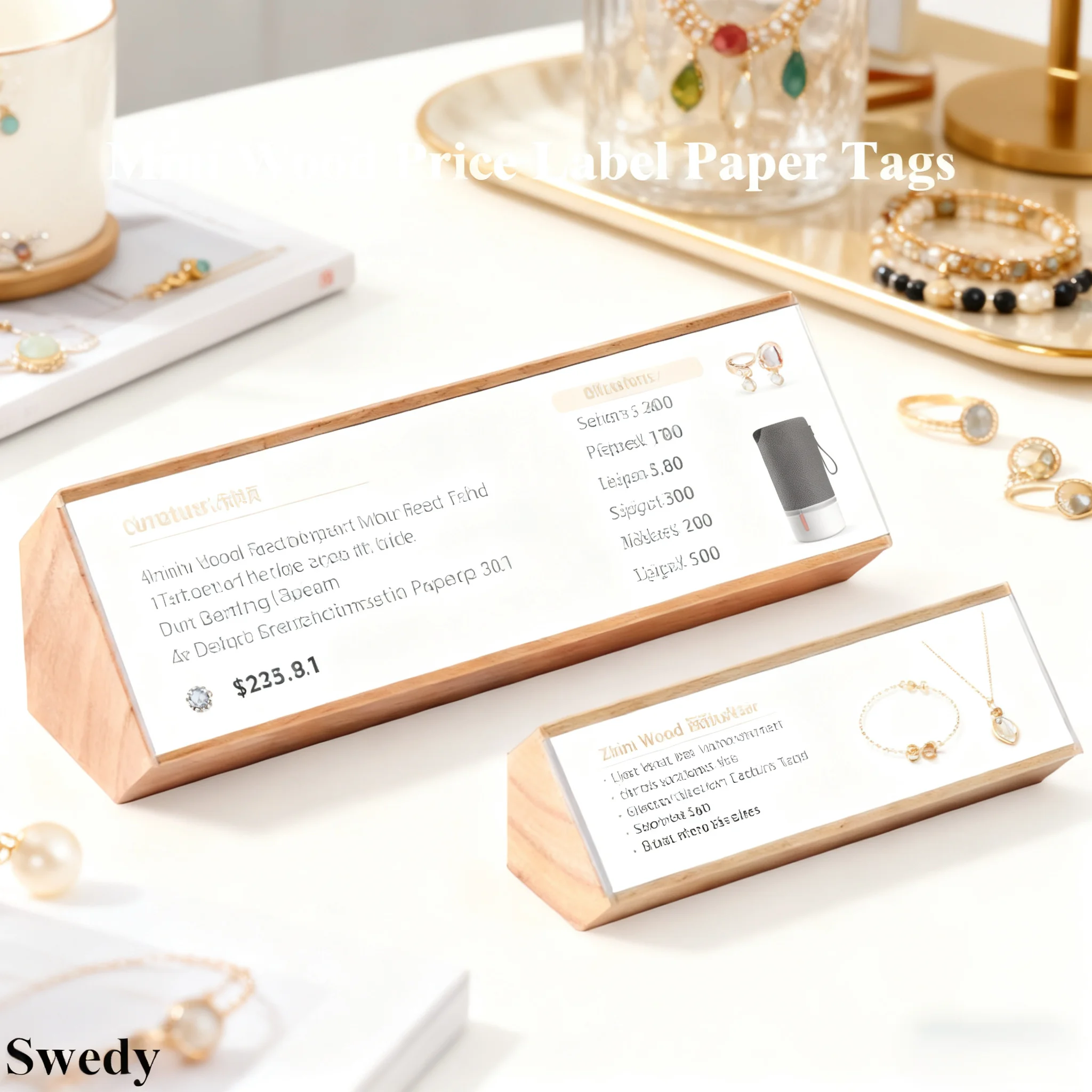78x22mm Small Acrylic Sign Holder Display Stand Table Number Label Holder Ticket Card Menu Price Label Paper Tags