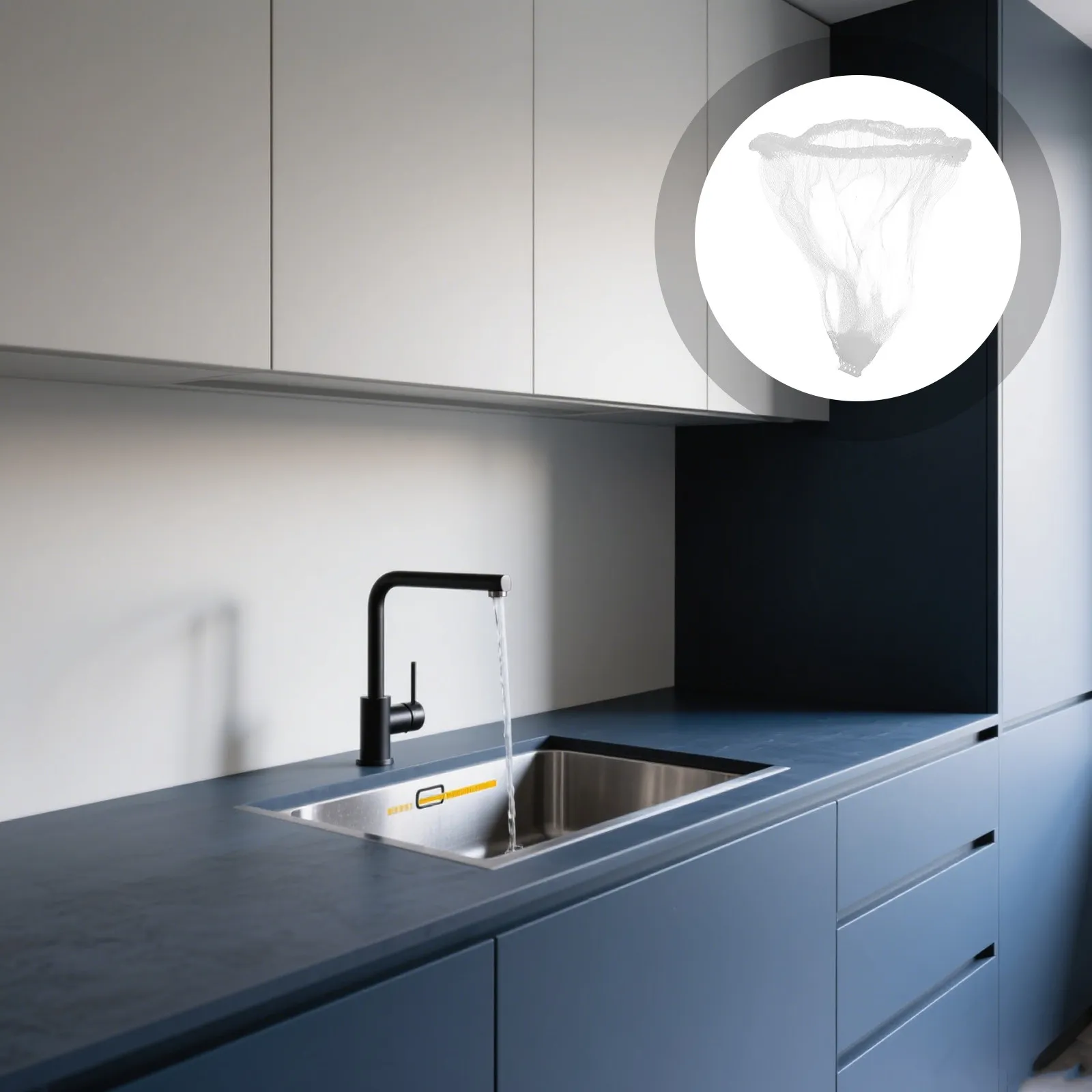 

100Pcs Kitchen Sink Filter Bags Elastic Mesh Food Catcher for Drain Anti-Clogging Waste Strainer Sink Strainer Net Bag