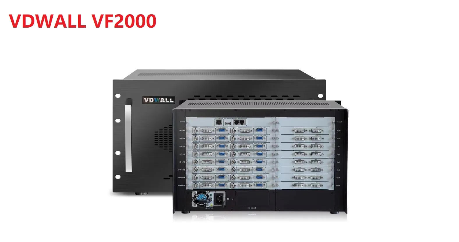 VDWALL VF2000 8U Multi-window big LED Video Wall Processor synchronous splicer full option DVI*24