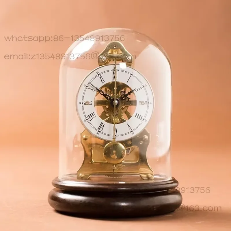 Nordic Mechanical Table Clock Metal Gear Copper Creative Desk Clock Vintage Industrial Style Home Office Decor Silent